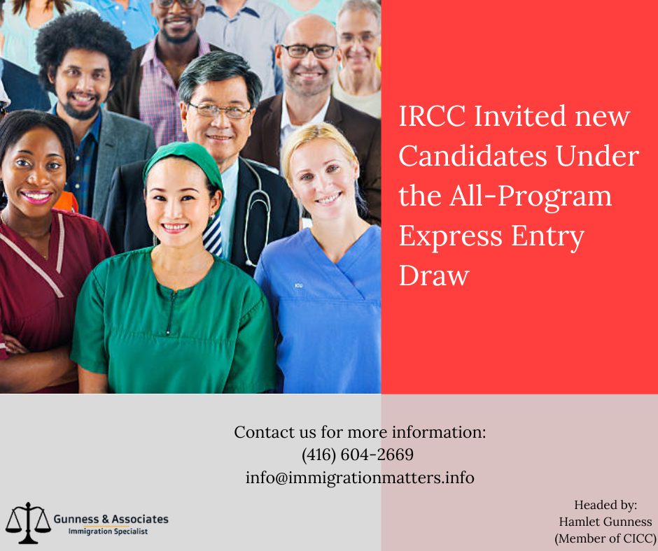 IRCC Invited new Candidates Under the All-Program Express Entry Draw