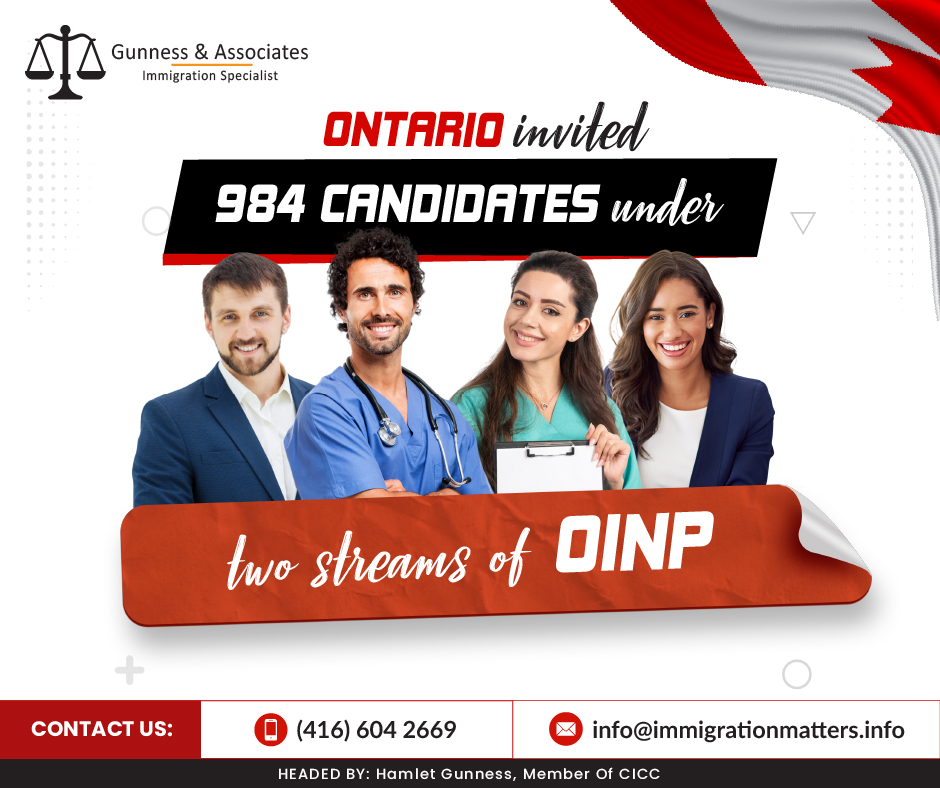 candidates under two streams of OINP