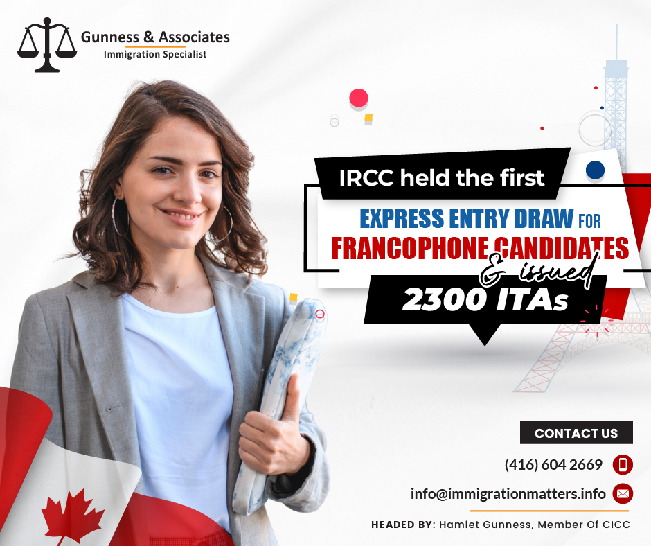 IRCC held the first Express Entry draw for Francophone candidates