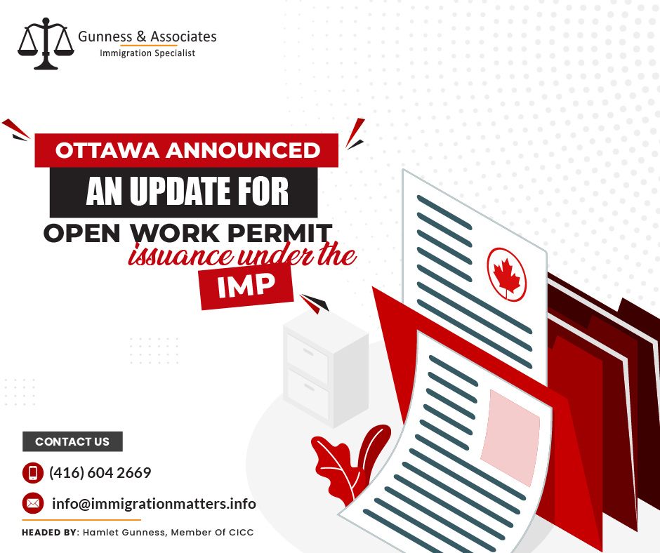 open work permit issuance under the IMP
