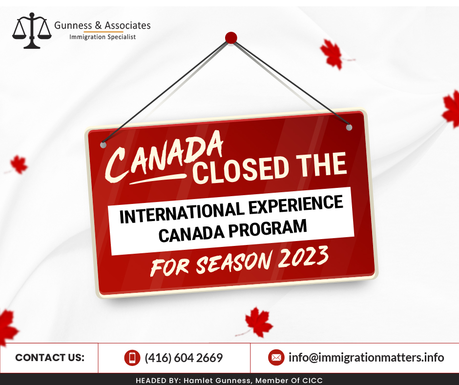 International Experience Canada program season 2023